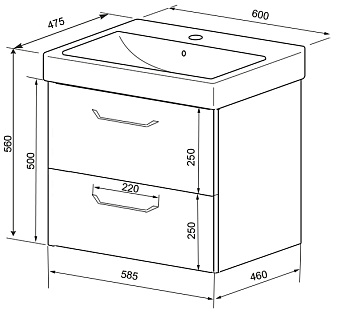 Мебель для ванной Azario Ника CS00080143 белый