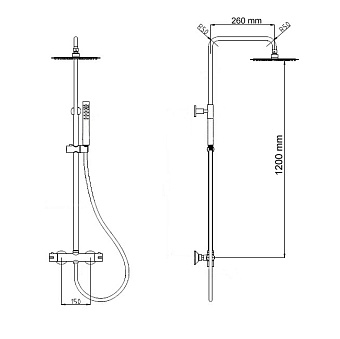 Душевая система RGW Shower Panels 21140121-01 SP-21 хром