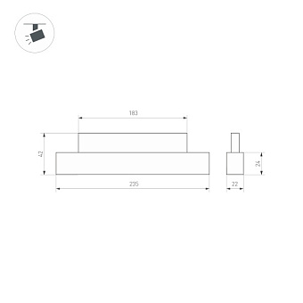 Магнитный трековый светильник Arlight Mag-Orient-Laser 035844 8Вт LED белый