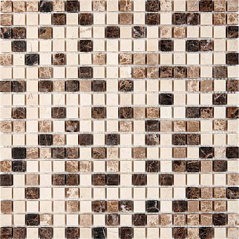 Мозаика PIXEL Каменная PIX271 Emperador Dark/Light/Crema Nova мрамор 30,5х30,5см 0,93кв.м.