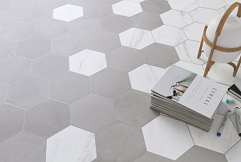 Матовый керамогранит WOW Love Affairs 114687 Concrete Hexagon Ash Grey 20х23см 0,35кв.м.