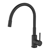 Смеситель для кухни MILARDO Meal M01BL0FM05 гибкий излив чёрный матовый