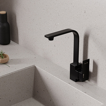 Смеситель для кухни WASSERKRAFT Abens 2007 поворотный излив чёрный