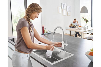 Смеситель для кухни GROHE Blue Home 31455000 высокий излив хром