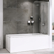 Стеклянная шторка на ванну Abber Ewiges Wasser AG52080 140х80см