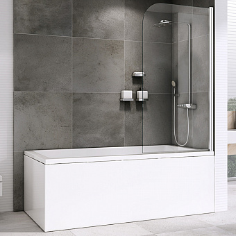 Стеклянная шторка на ванну Abber Ewiges Wasser AG52100 140х100см