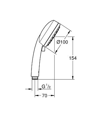 Ручной душ GROHE Tempesta Cosmopolitan 2757120E хром