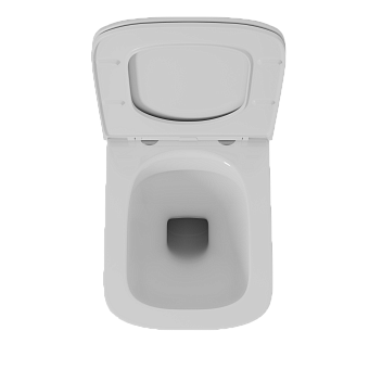 Унитаз подвесной D&K Quadro DT1516016 безободковый с микролифтом