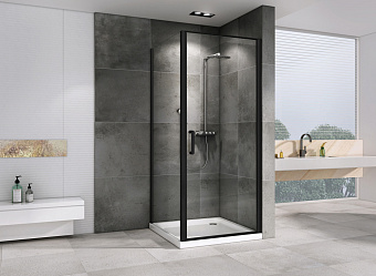 Угловое ограждение Abber Sonnenstrand AG04090B-S100B 195х100см стекло прозрачное