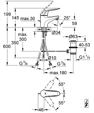 Смеситель для раковины GROHE Euroeco Speсial 32764000 хром