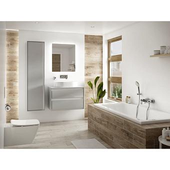 Столешница IDEAL STANDARD CONNECT AIR E0848EQ ДСП 44,2х60,4см glossy light grey + matt white