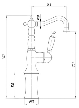 Смеситель для раковины Migliore OXFORD ML.OXF-6317.BR бронза