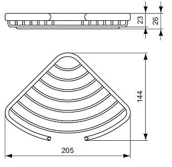 Полка в ванную угловая IDEAL STANDARD CONNECT A9157AA 1-ярусная 14,4х20,5см хром