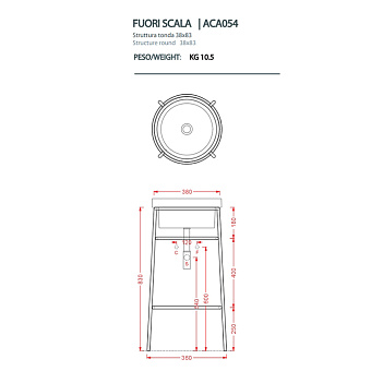 Консоль под раковину ArtCeram Fuori Scala ACA054 05 bianco matt