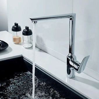 Смеситель для кухни Maxonor MN4073 поворотный излив хром
