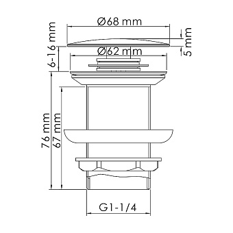 Донный клапан WASSERKRAFT A245