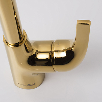 Смеситель для кухни WASSERKRAFT Sauer 7107 поворотный излив золото