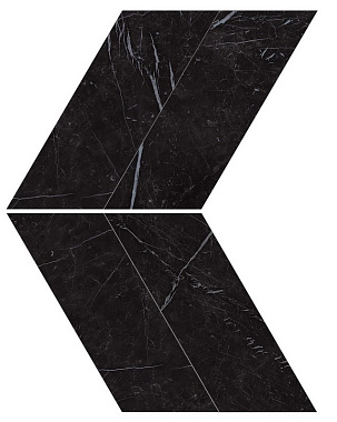 Декор Atlas Concord Италия MARVEL STONE AS1W Nero Marquina Chevron Lappato 22,5х22,9см 0,31кв.м.
