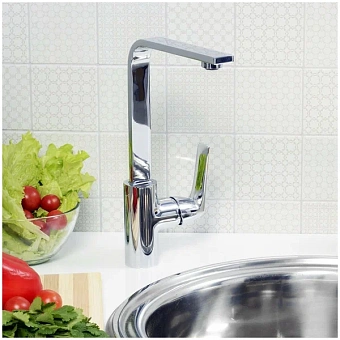 Смеситель для кухни WASSERKRAFT Neime 1907 поворотный излив хром