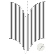 Керамическая мозаика ABK Sensi Signoria PF60010375 Mosaic Ventaglio Statuario Light Lux R 60х28см 0,67кв.м.
