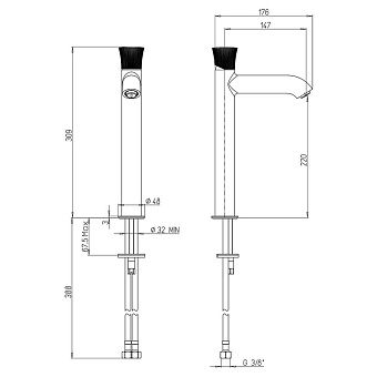 Смеситель для раковины Paini Domus 18PJ205PZLL золото брашированное