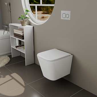 Унитаз подвесной D&K DT1436516 безободковый с микролифтом