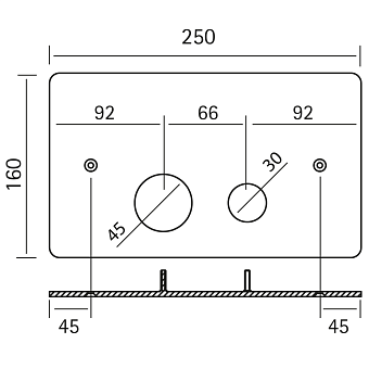 Панель смыва Huber Lynox ZB001770D1 нержавеющая сталь