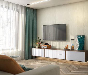 Тумба под раковину подвесная KERAMA MARAZZI Atollo AT.110.WHT.M 50х110х40,4см