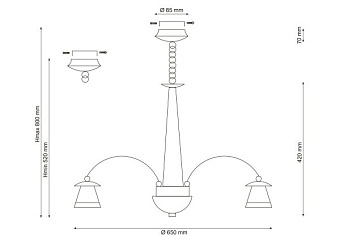 Люстра подвесная Lucia Tucci NATURA 158.8 40Вт 8 лампочек LED