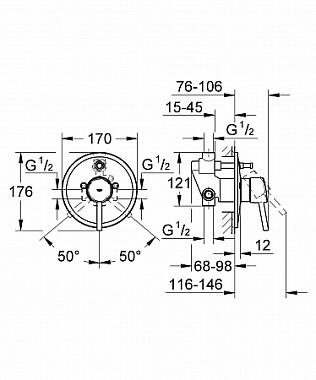 Смеситель для ванны GROHE Concetto 32214001 хром