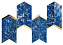Керамическая мозаика Atlas Concord Италия Marvel Dream 9MCP Chevron Ultramarine 41,4х17см 0,422кв.м.