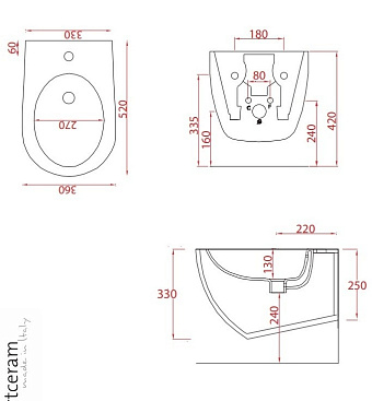 Биде подвесное ArtCeram FILE 2.0 FLB001 01 30