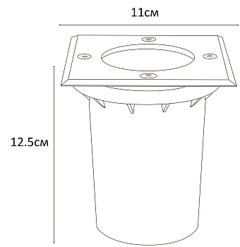 Светильник грунтовый Arte Lamp PIAZZA A6015IN-1SS 35Вт IP67 GU10