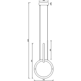 Светильник подвесной Maytoni Node MOD165PL-L18G3K 36Вт LED