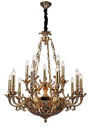 Люстра подвесная Lucia Tucci FIRENZE 1781.15.3 antique gold 720Вт 18 лампочек E14