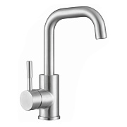 Смеситель для кухни MELANA 6102 поворотный излив сатин