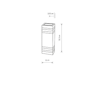 Светильник фасадный Nowodvorski Rio 4424 80Вт IP54 E27 чёрный