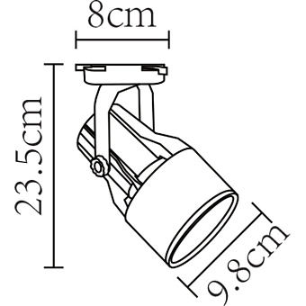 Трековый светильник Arte Lamp LYRA A6252PL-1BK 40Вт E27 чёрный для однофазного трека