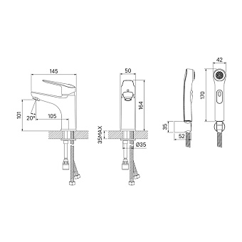 Смеситель для раковины IDDIS Torr TORSB00i08 хром