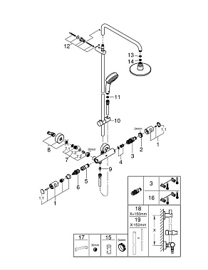 Душевая система GROHE Tempesta New 27922000 хром