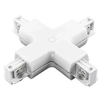 Коннектор Lightstar 504146 белый для трёхфазного трека