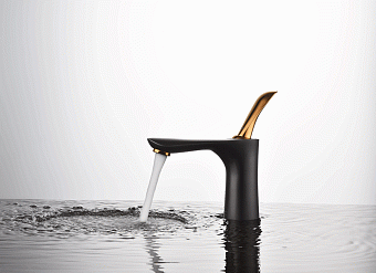 Смеситель для раковины D&K Venice.Baciano DA1032159 золотой/чёрный