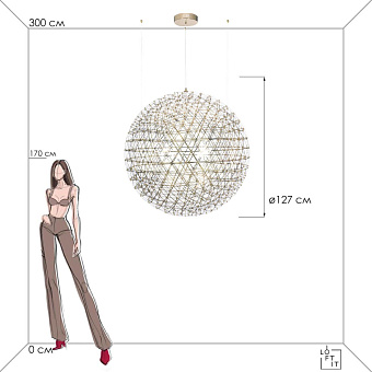 Светильник подвесной Loft It Raimond 9027-127 Gold 147Вт LED