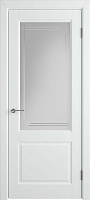 Межкомнатная дверь Владимирская фабрика дверей Stockholm Dorren Polar Crystal Cloud C Эмаль 800х2000мм остеклённая