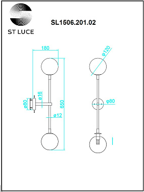 Бра ST Luce CHIETI SL1506.201.02 10Вт G9