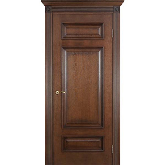 Межкомнатная дверь Porte Vista Classic Рим Красный коньяк Шпон 600х2000мм глухая
