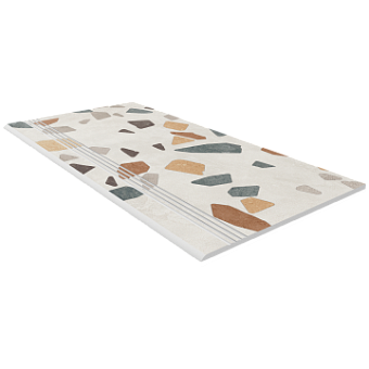 Плитка для ступеней ESTIMA Arti Steptrade/AT02_NS/30x60x10 Multicolor 30х60см 0,72кв.м. неполированная