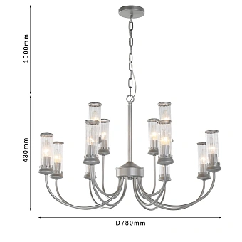 Люстра подвесная Favourite Mollis 2693-12P 480Вт 12 лампочек E14