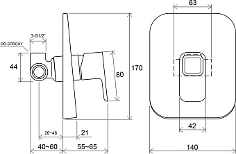 Смеситель для ванны RAVAK 10° X070069 хром