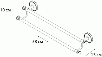 Полотенцедержатель FIXSEN Adele FX-55002 хром 13см